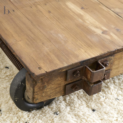 Wooden coffee table industrial