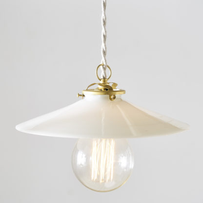 Flat Opaline ceiling light