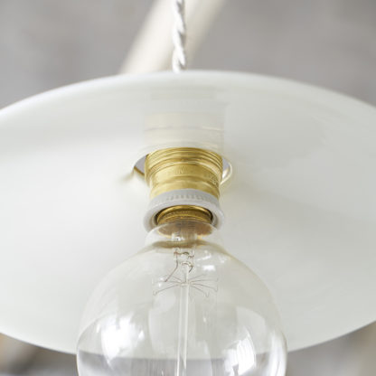 Flat Opaline ceiling light