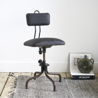 chaise industrielle d'atelier pivotante Flambo par Enri Libier