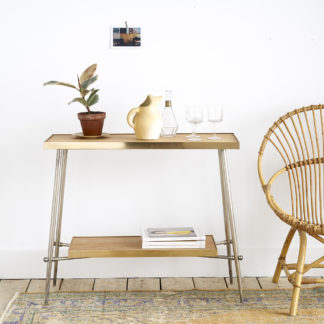 Petite console vintage 70/60 laiton