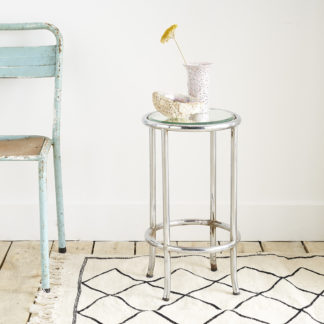 Petite table d'appoint 1970 miroir