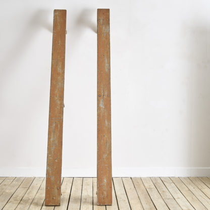 bancs d'école en bois ancien patine rose