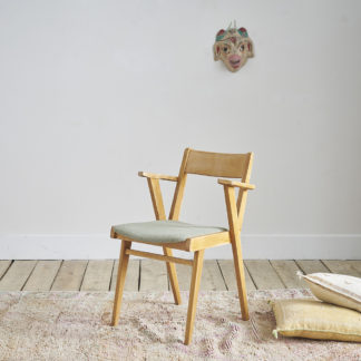 Fauteuil vintage en bois années 60