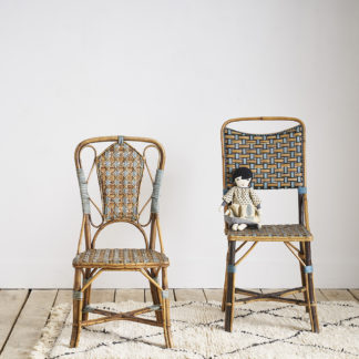 Anciennes chaises fantaisies en rotin des années 50