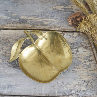 Vide-poche vintage en laiton pomme