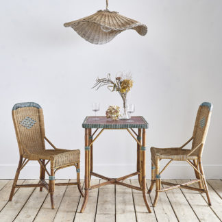 Ensemble en rotin et osier vintage 1960