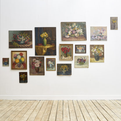 Peintures à huile sur toile, sur carton bouquet de fleurs