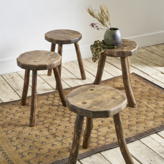 Tabouret 'Arbre' brutaliste primitif
