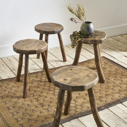 Tabouret 'Arbre' brutaliste primitif