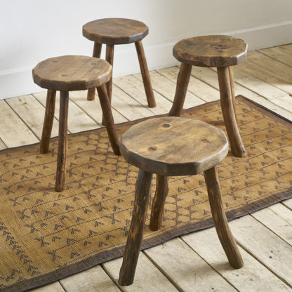 Tabouret 'Arbre' brutaliste primitif