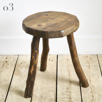 Tabouret 'Arbre' brutaliste primitif