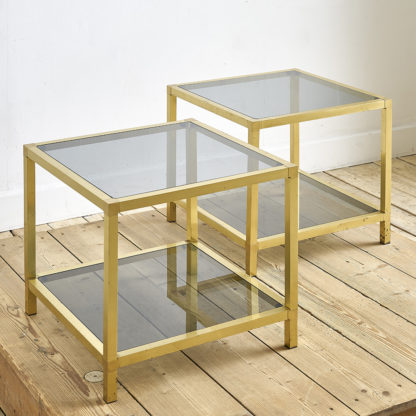 Tables d’appoint 2 bouts de canapé en laiton