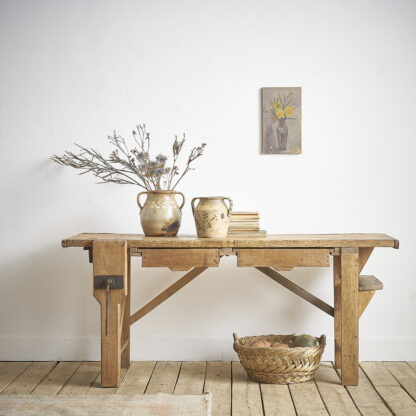 établi workbench console table farmer industrial
