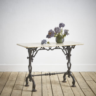 table de bistrot début XXème fonte marbre