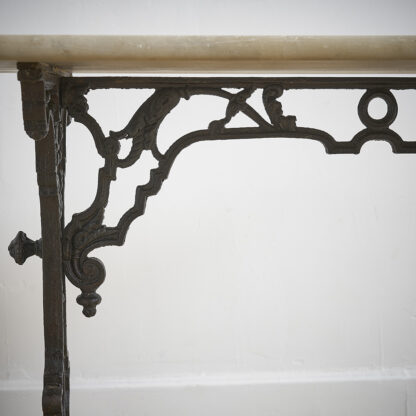 table de bistrot début XXème fonte marbre