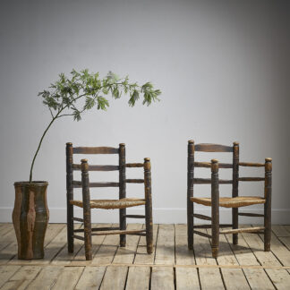 Grands fauteuils paillées fin XIXème