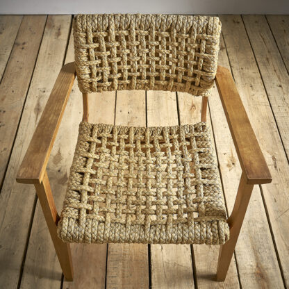 Fauteuil en corde tressée Audoux & Minet.