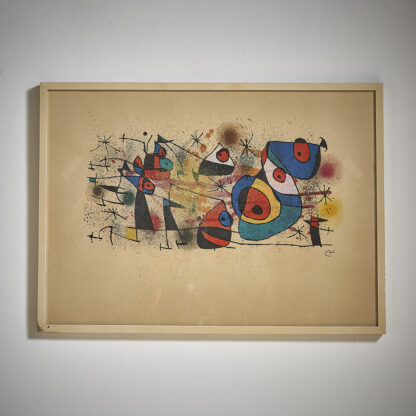 Lithographie « Maeght » fin XXème de Joan Miro.