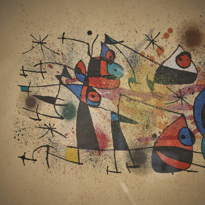 Lithographie « Maeght » fin XXème de Joan Miro.