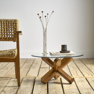 table Piètement croix en bois