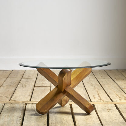 table Piètement croix en bois