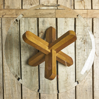 table Piètement croix en bois