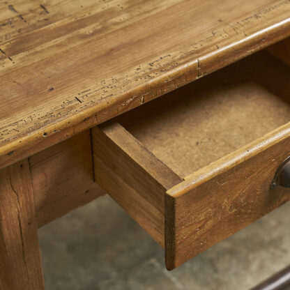 table console en pin à tiroirs