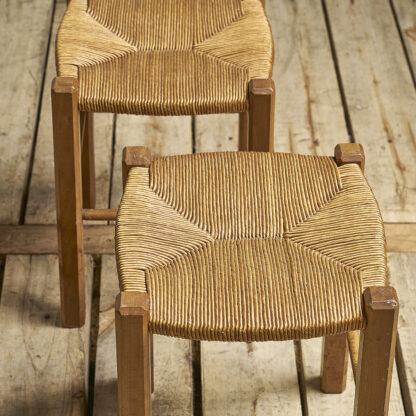 Tabourets paillés