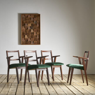 4 fauteuils bridge Jens Risom
