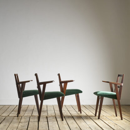 4 fauteuils bridge Jens Risom
