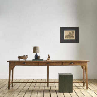 Ancien meuble de métier en chêne. console