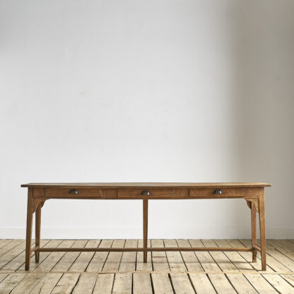 Ancien meuble de métier en chêne. console
