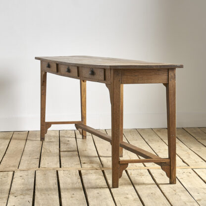 Ancien meuble de métier en chêne. console