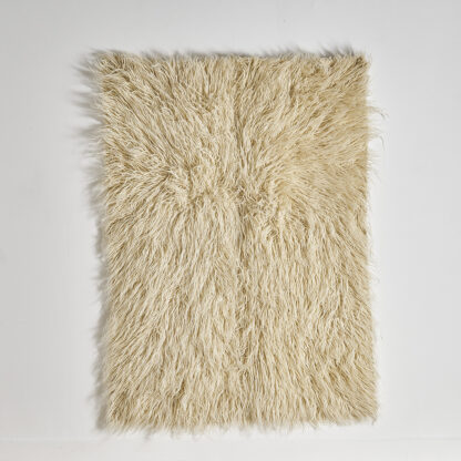 Ouvrage textile 100% laine de mouton, tissé à la main. tapis laine