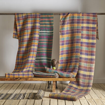 rouleau jute sac a grains couleur tartan