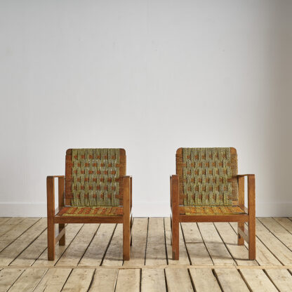 Fauteuils en corde colorée
