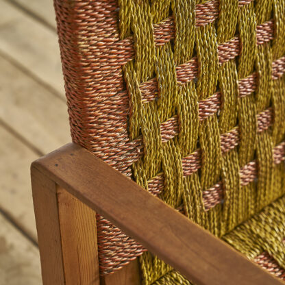 Fauteuils en corde colorée
