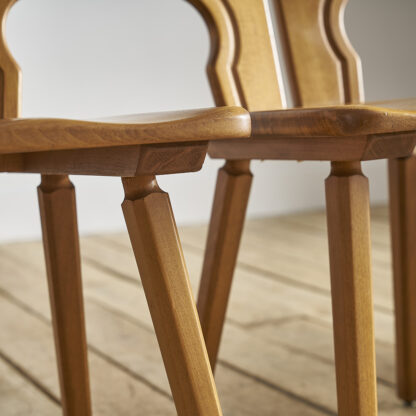 4 chaises esprit chalet en orme