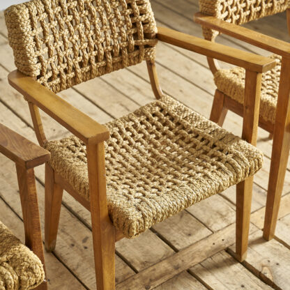 fauteuils Audoux et Minet corde tressée