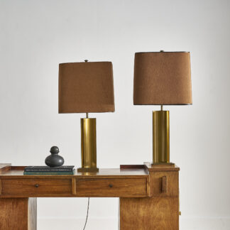 Dans le goût de Maison Jansen, Maison Charles Paris paire de lampes 1970