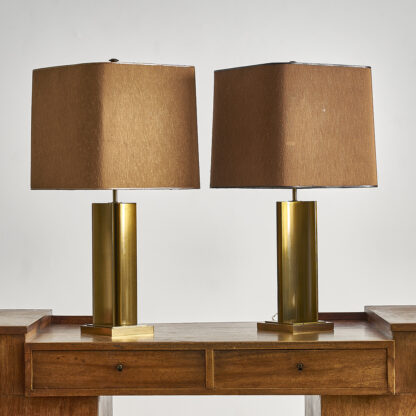 Dans le goût de Maison Jansen, Maison Charles Paris paire de lampes 1970