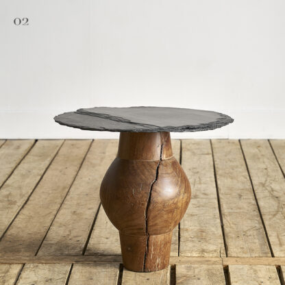 Table d'appoint bois/ardoise