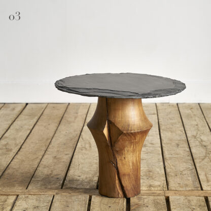 Table d'appoint bois/ardoise