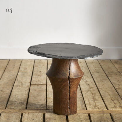 Table d'appoint bois/ardoise