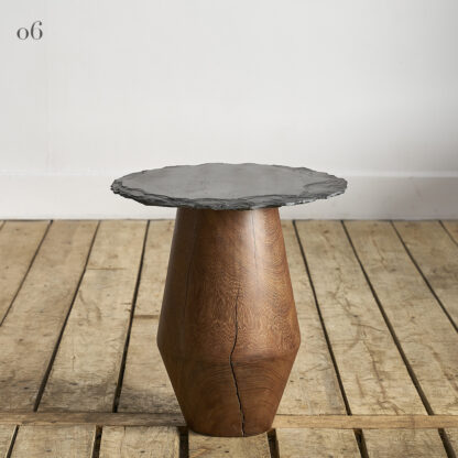 Table d'appoint bois/ardoise