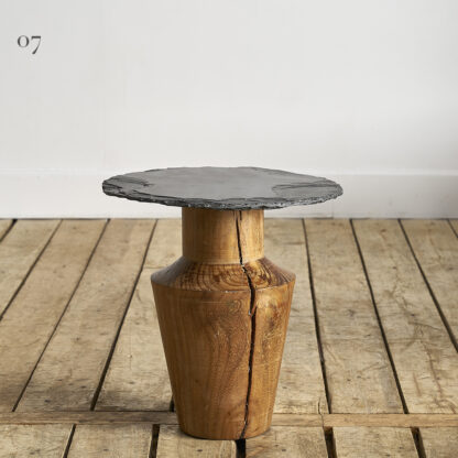 Table d'appoint bois/ardoise