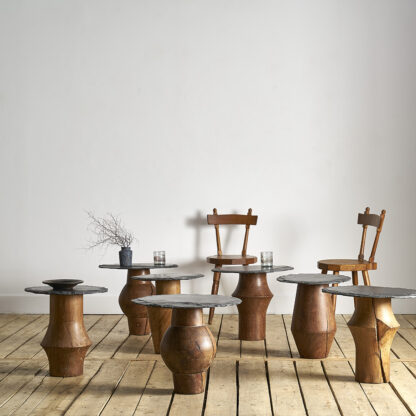 Table d'appoint bois/ardoise