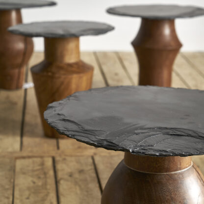 Table d'appoint bois/ardoise