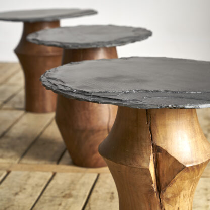 Table d'appoint bois/ardoise